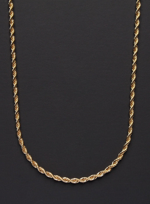 Men's gold plated stainless steel rope necklace — WE ARE ALL SMITH