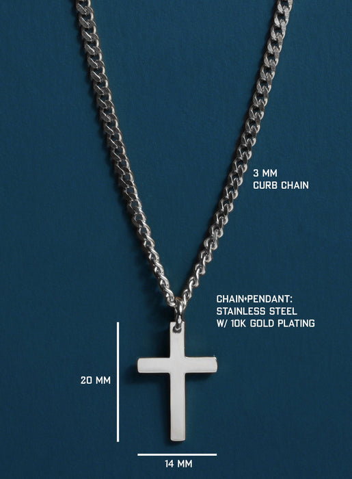 Sweatproof + Waterproof Stainless Steel Cross For Men Necklaces WE ARE ALL SMITH: Men's Jewelry & Clothing.   