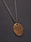 Bronze oval dog tag on oxidized sterling curb chain Necklaces WE ARE ALL SMITH: Men's Jewelry & Clothing.   