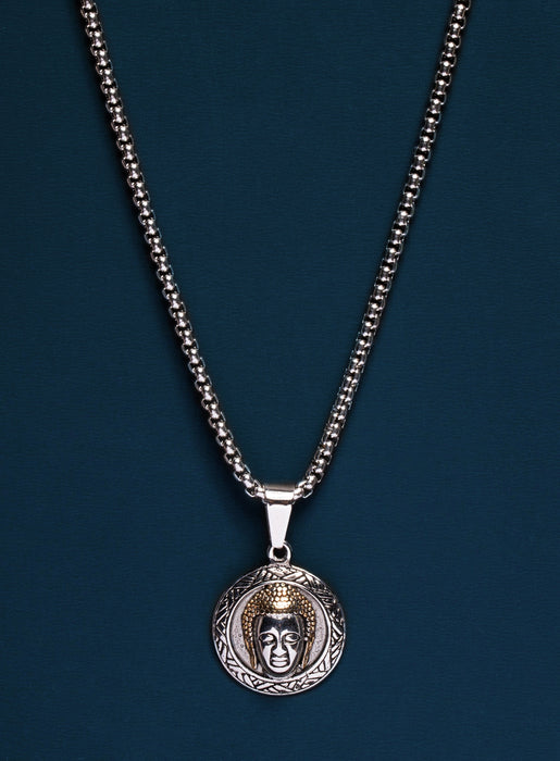 Waterproof Buddha Head Pendant Necklace Necklaces WE ARE ALL SMITH: Men's Jewelry & Clothing.   