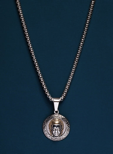 Sweatproof + Waterproof Buddha Head Pendant Necklace Necklaces WE ARE ALL SMITH: Men's Jewelry & Clothing.   