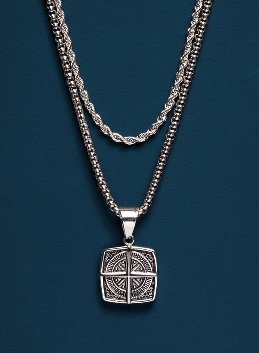 Waterproof Compass Necklace Set for Men Necklaces WE ARE ALL SMITH: Men's Jewelry & Clothing.   