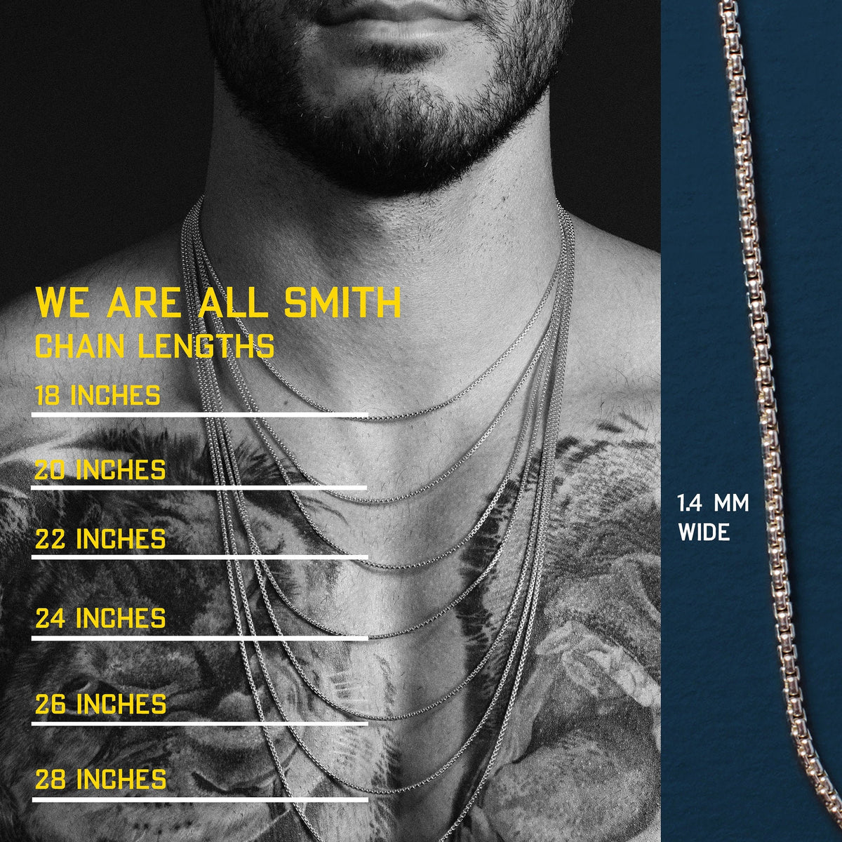 Mens Titanium Box Chain Bracelet | LOVE2HAVE in the UK!