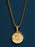 14k gold plated saint Christopher medal on round box chain Necklaces WE ARE ALL SMITH: Men's Jewelry & Clothing.   