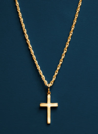 Men's Gold Cross Necklace Chain 14k Gold Filled Chain Necklaces WE ARE ALL SMITH: Men's Jewelry & Clothing.   