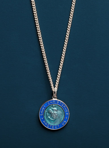 Vintage enamel st christopher cheap