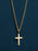 Vermeil gold Cross on 14k Gold Filled Rolo Chain Necklaces WE ARE ALL SMITH: Men's Jewelry & Clothing.   