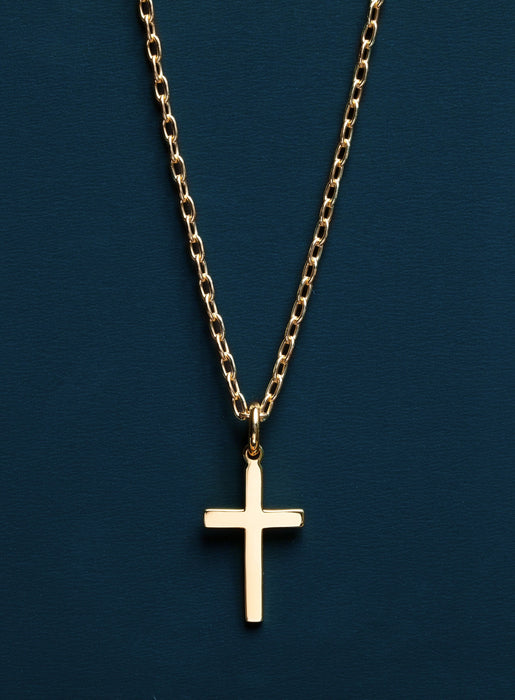 Gold Cross for Men on 14k Gold Filled Cable Chain Necklaces WE ARE ALL SMITH: Men's Jewelry & Clothing.   