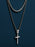 Waterproof Stainless Steel Medium Cross Necklace Set Necklaces WE ARE ALL SMITH: Men's Jewelry & Clothing.   