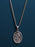 Saint Michael Angel oval sterling silver medal Necklace Necklaces WE ARE ALL SMITH: Men's Jewelry & Clothing.   
