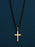 Gold Vermeil Cross on Black Titanium Cable Chain Necklace Necklaces WE ARE ALL SMITH: Men's Jewelry & Clothing.   