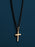 Gold Vermeil Cross on Black Titanium Cable Chain Necklace Necklaces WE ARE ALL SMITH: Men's Jewelry & Clothing.   