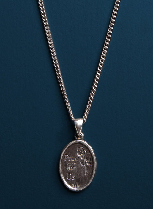 Lady of Guadalupe Oval Sterling Silver Medal Necklaces WE ARE ALL SMITH: Men's Jewelry & Clothing.   