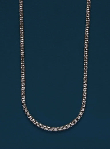 Sweatproof + Waterproof 4mm Round Box Chain Necklaces WE ARE ALL SMITH: Men's Jewelry & Clothing.   