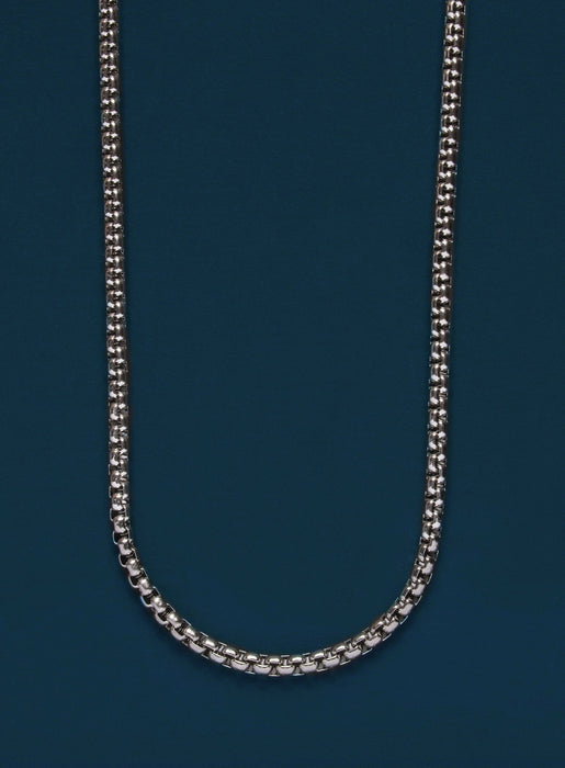 Sweatproof + Waterproof 4mm Round Box Chain Necklaces WE ARE ALL SMITH: Men's Jewelry & Clothing.   