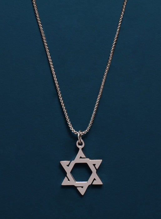 Waterproof Star of David Silver Necklace Necklaces WE ARE ALL SMITH: Men's Jewelry & Clothing.   