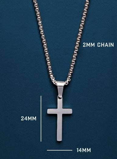 Waterproof Men's Medium Cross Necklace Necklaces WE ARE ALL SMITH: Men's Jewelry & Clothing.   