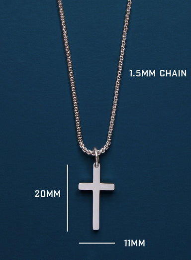 Sweatproof + Waterproof Small Cross Necklace for men Necklaces WE ARE ALL SMITH: Men's Jewelry & Clothing.   