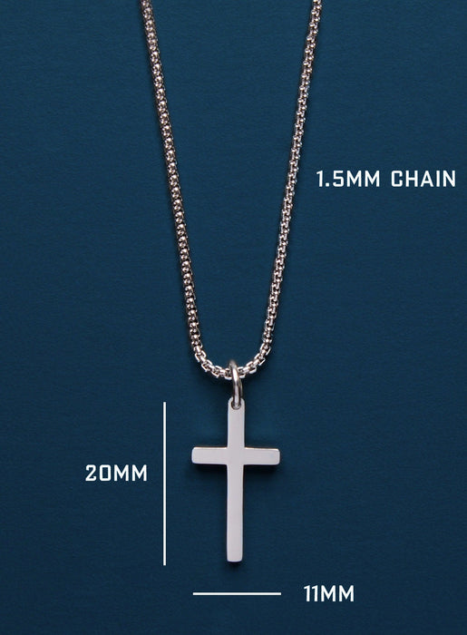 Sweatproof + Waterproof Small Cross Necklace for men Necklaces WE ARE ALL SMITH: Men's Jewelry & Clothing.   