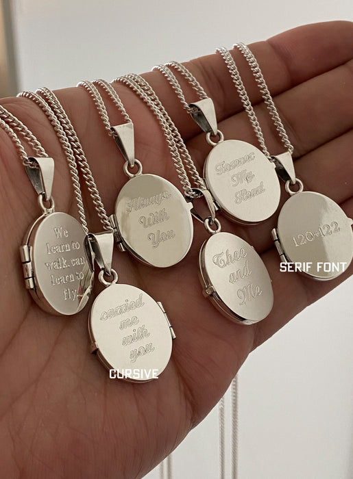 Sterling Silver Custom Handwriting Locket for Men Necklaces WE ARE ALL SMITH: Men's Jewelry & Clothing.   