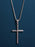 Sweatproof + Waterproof Large Mens Silver Cross (Bamboo Style) Necklaces WE ARE ALL SMITH: Men's Jewelry & Clothing.   