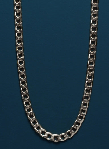 Sweatproof + Waterproof 5mm Stainless Steel Curb Chain Necklaces WE ARE ALL SMITH: Men's Jewelry & Clothing.   
