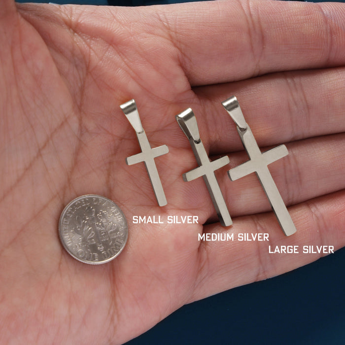 Gold, Silver or Black Cross Pendant  WE ARE ALL SMITH: Men's Jewelry & Clothing.   