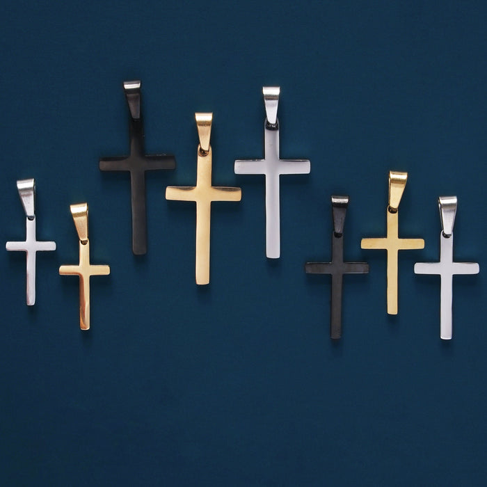 Gold, Silver or Black Cross Pendant  WE ARE ALL SMITH: Men's Jewelry & Clothing.   