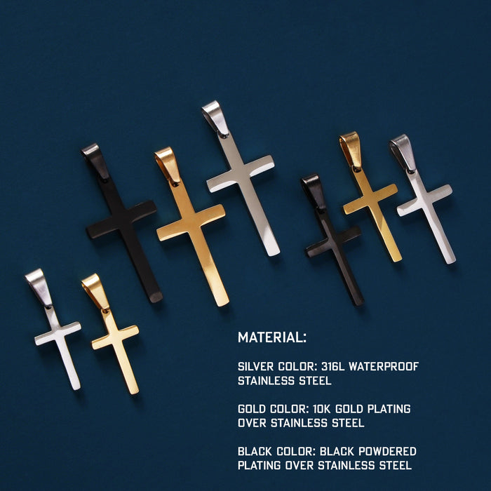 Gold, Silver or Black Cross Pendant  WE ARE ALL SMITH: Men's Jewelry & Clothing.   