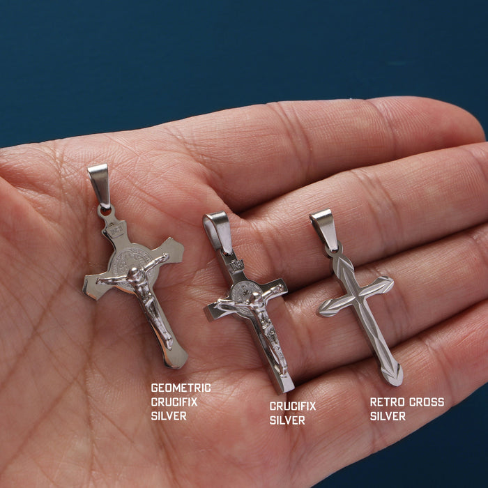 Gold, Silver Crucifix and Cross Pendant  WE ARE ALL SMITH: Men's Jewelry & Clothing.   