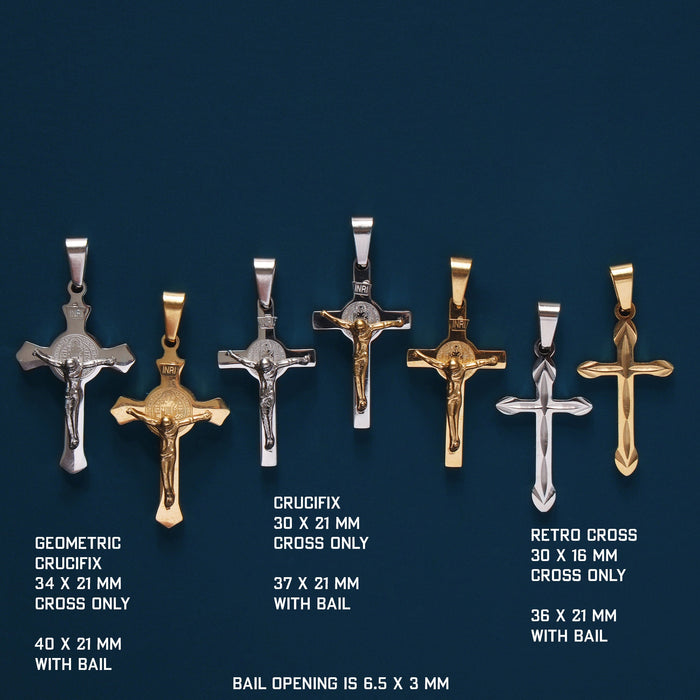 Gold, Silver Crucifix and Cross Pendant - Main Image