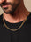 5mm 14K Gold plated Stainless Steel Bevel Cuban Chain Necklaces WE ARE ALL SMITH: Men's Jewelry & Clothing.   