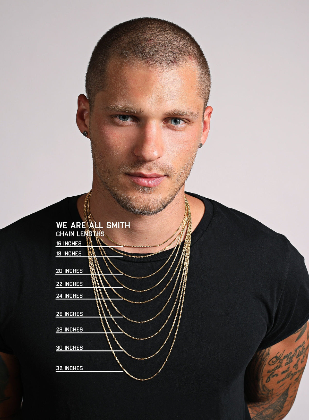 Gold chain necklace for men — WE ARE ALL SMITH