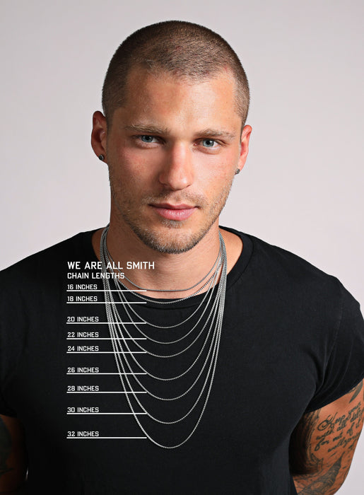 Waterproof Round Box style chain necklace for men Necklaces WE ARE ALL SMITH: Men's Jewelry & Clothing.   