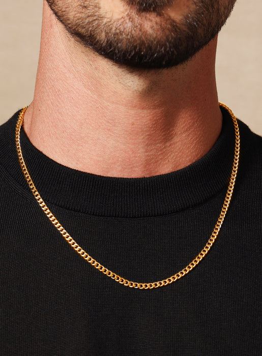 4mm Cuban Chain Necklace for Men Necklaces WE ARE ALL SMITH: Men's Jewelry & Clothing.   