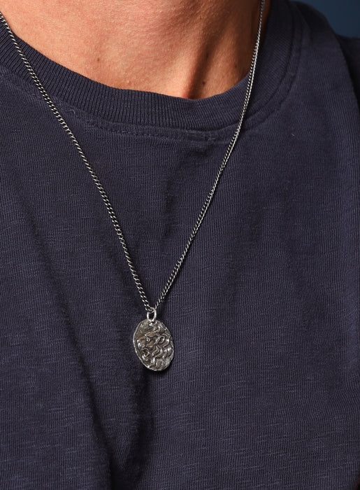 Titanium Speckle Coated Mens Chain Necklace — WE ARE ALL SMITH