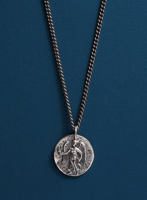 925 Oxidized Sterling Silver Guardian Angel Necklace WE ARE ALL