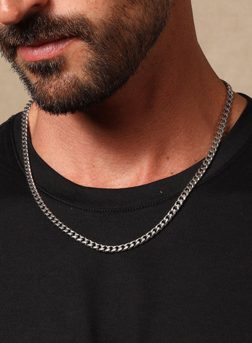 Waterproof Cuban Chain 5mm Necklaces WE ARE ALL SMITH: Men's Jewelry & Clothing.   
