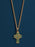 Gold Celtic Cross with Green enamel Necklace Necklaces WE ARE ALL SMITH: Men's Jewelry & Clothing.   