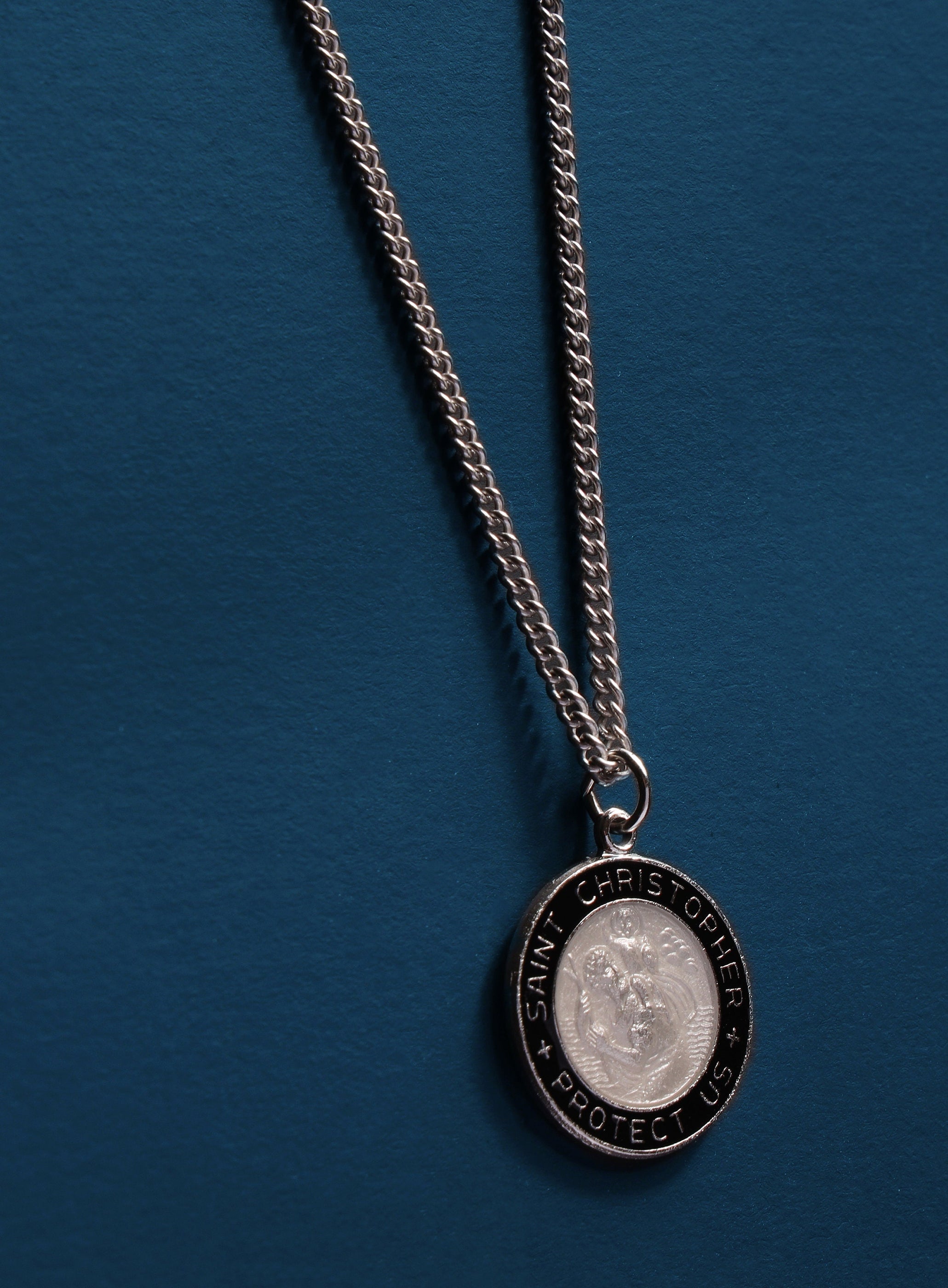 Sterling Silver Saint Christopher Round Medal — WE ARE ALL SMITH