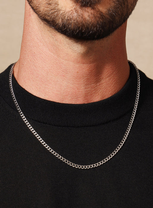 Waterproof Cuban Chain 4mm Necklaces WE ARE ALL SMITH: Men's Jewelry & Clothing.   
