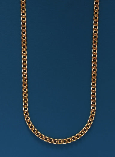 3.5 mm Gold Cuban Chain Necklace Necklaces WE ARE ALL SMITH: Men's Jewelry & Clothing.   