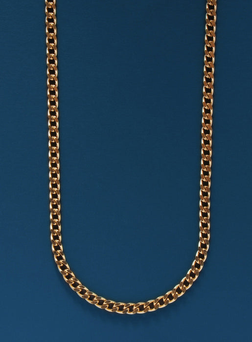 3.5 mm Gold Cuban Chain Necklace — WE ARE ALL SMITH