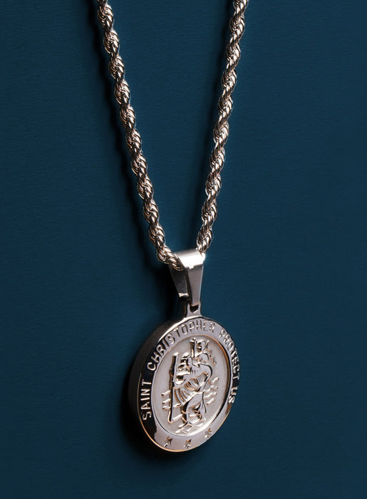 Waterproof Men's St. Christopher necklace Necklaces WE ARE ALL SMITH: Men's Jewelry & Clothing.   