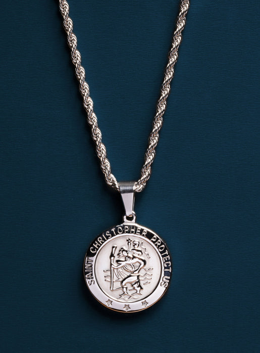 Waterproof Men's St. Christopher necklace Necklaces WE ARE ALL SMITH: Men's Jewelry & Clothing.   