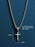 Waterproof Men's Small Silver Cross Pendant Necklaces WE ARE ALL SMITH: Men's Jewelry & Clothing.   