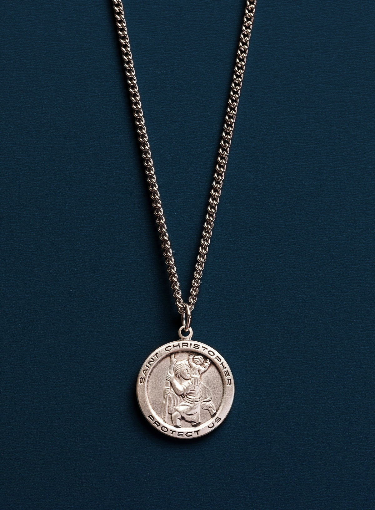 Men St. Christopher Story Necklace | Dower & Hall | Wolf & Badger