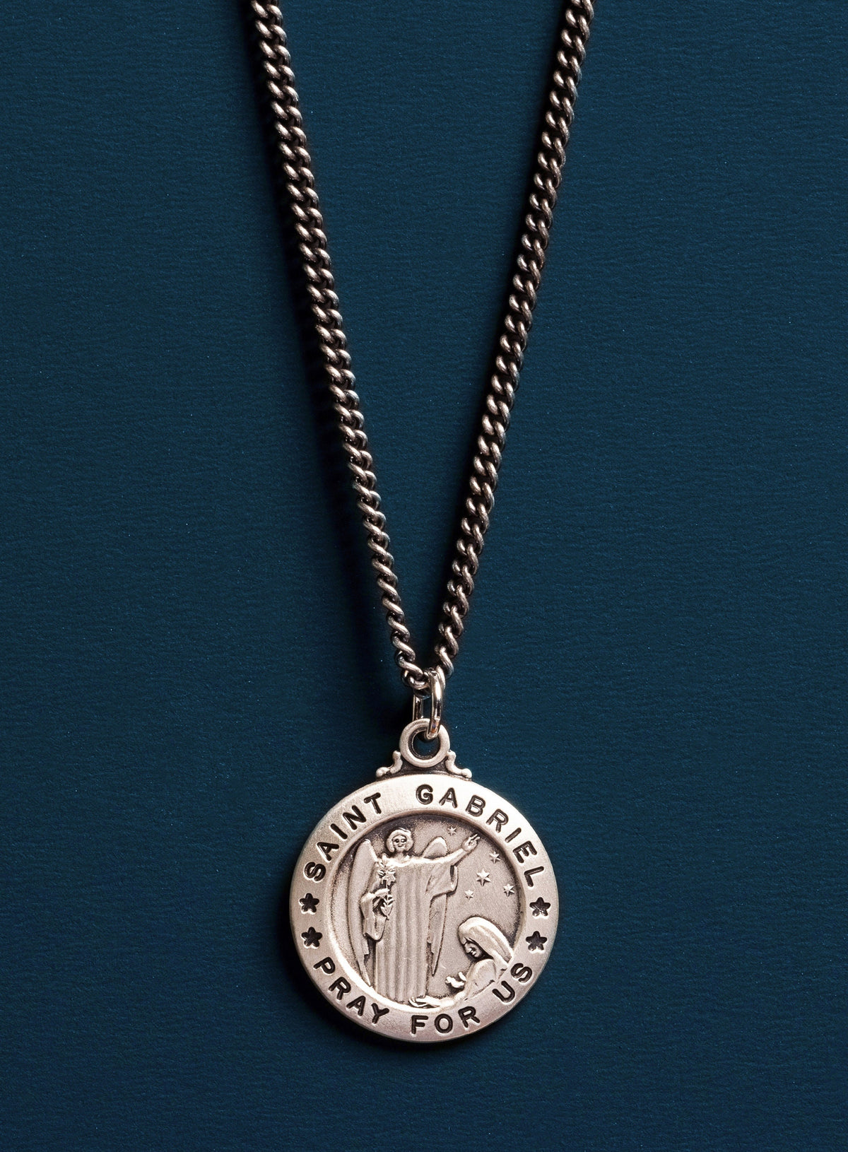 Saint Gabriel the Archangel Sterling Silver Pendant Necklace for Men ...