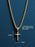 Small Gold Cross Pendant on Rope chain Necklaces WE ARE ALL SMITH: Men's Jewelry & Clothing.   