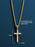 Gold Cross Pendant Rope Chain for Men Necklaces WE ARE ALL SMITH: Men's Jewelry & Clothing.   